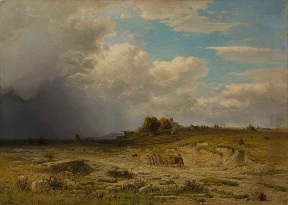 Adolf Kosárek, Podzimní krajina u Pardubic, 1858, Správa Pražského Hradu Adolf Kosárek, Podzimní krajina u Pardubic, 1858, Správa Pražského Hradu