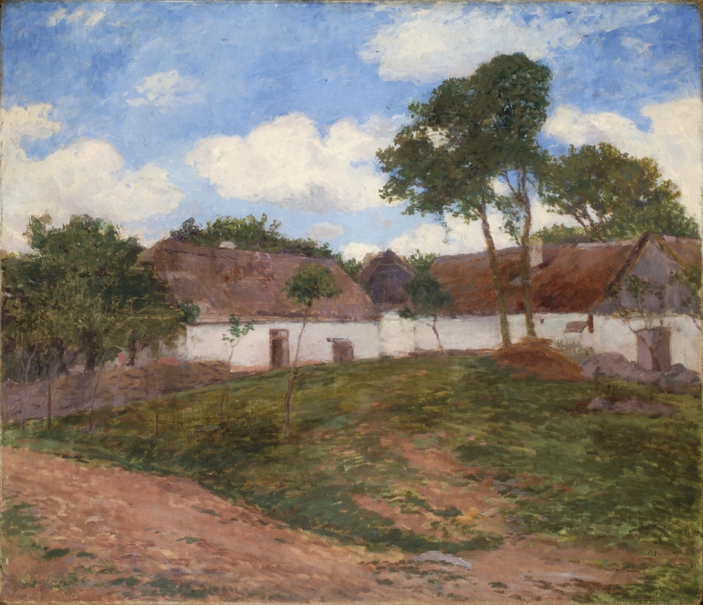 Antonín Slavíček, Náves v Příkrákově II, 1903, ZČG Antonín Slavíček, Náves v Příkrákově II, 1903, ZČG