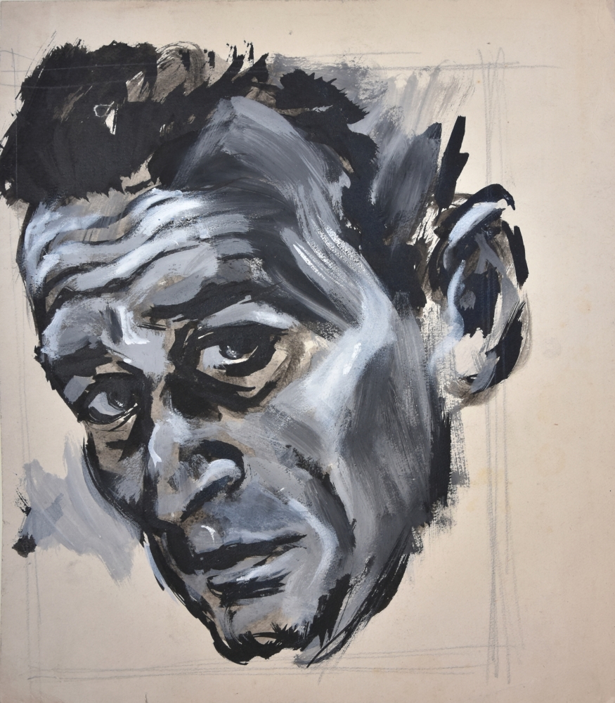 Bohumil Konečný, Autoportrét, 40. léta 20. století, ZČG Bohumil Konečný, Autoportrét, 40. léta 20. století, ZČG