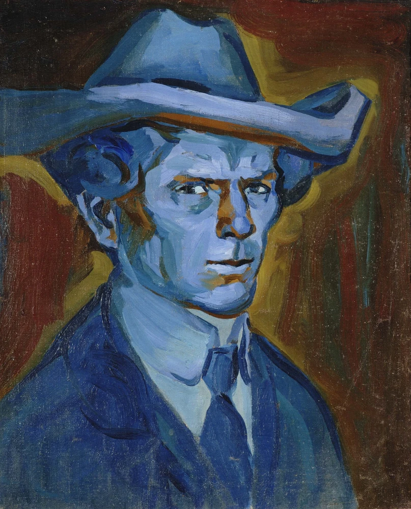 Bohumil Kubišta, Modrý autoportrét, 1909, Západočeská galerie v Plzni Bohumil Kubišta, Modrý autoportrét, 1909, Západočeská galerie v Plzni