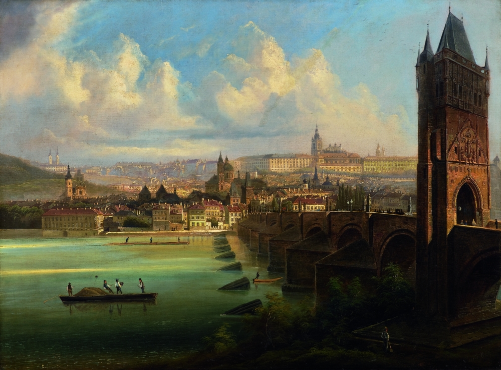 Ferdinand Lepié, Pohled na Karlův most, 1861, Kooperativa pojišťovna, a.s., Vienna Insurance Group Ferdinand Lepié, Pohled na Karlův most, 1861, Kooperativa pojišťovna, a.s., Vienna Insurance Group