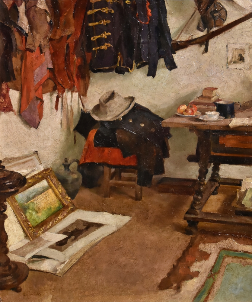 Hippolyt Soběslav Pinkas, Zátiší v ateliéru, 60. léta 19. století, ZČG Hippolyt Soběslav Pinkas, Zátiší v ateliéru, 60. léta 19. století, ZČG