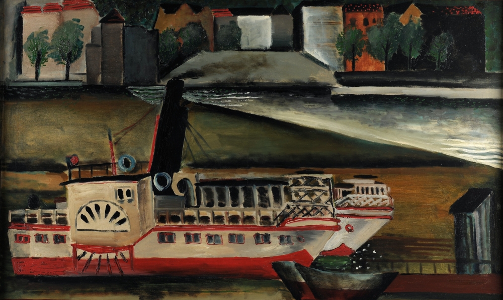 Josef Šíma, Parník na Seině, 1923, Moravská galerie v Brně Josef Šíma, Parník na Seině, 1923, Moravská galerie v Brně