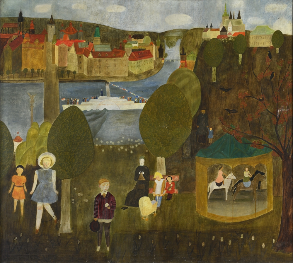 Kateřina Černá, Praha od Ládví, 1962, soukromá sbírka Kateřina Černá, Praha od Ládví, 1962, soukromá sbírka