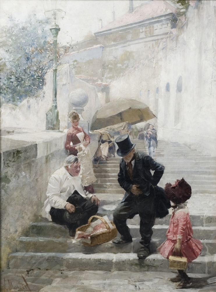 Luděk Marold, Na Nových zámeckých schodech, 1888, Moravská galerie v Brně Luděk Marold, Na Nových zámeckých schodech, 1888, Moravská galerie v Brně