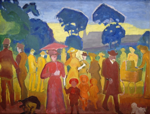 Bohumil Kubišta - Promenáda v Riegerových sadech Bohumil Kubišta - Promenáda v Riegerových sadech