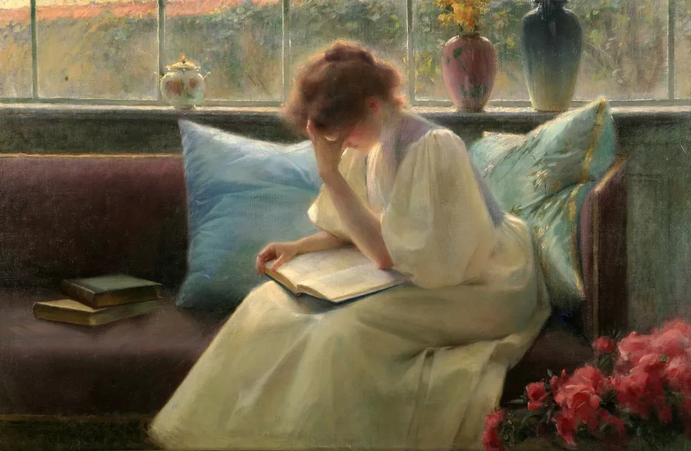 František Bruner-Dvořák, Čtenářka, 1895, Galerie Kodl František Bruner-Dvořák, Čtenářka, 1895, Galerie Kodl