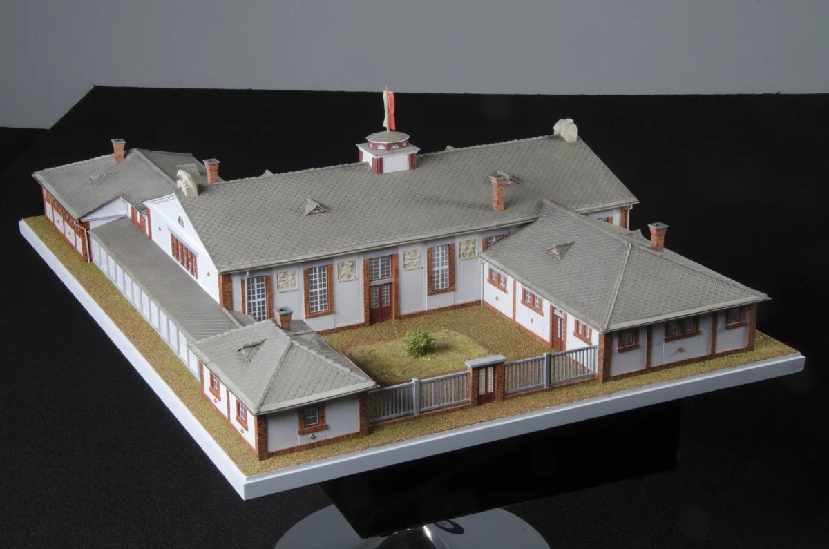 Model Sokolského pavilonu v sadech Emila Štrunce v Plzni