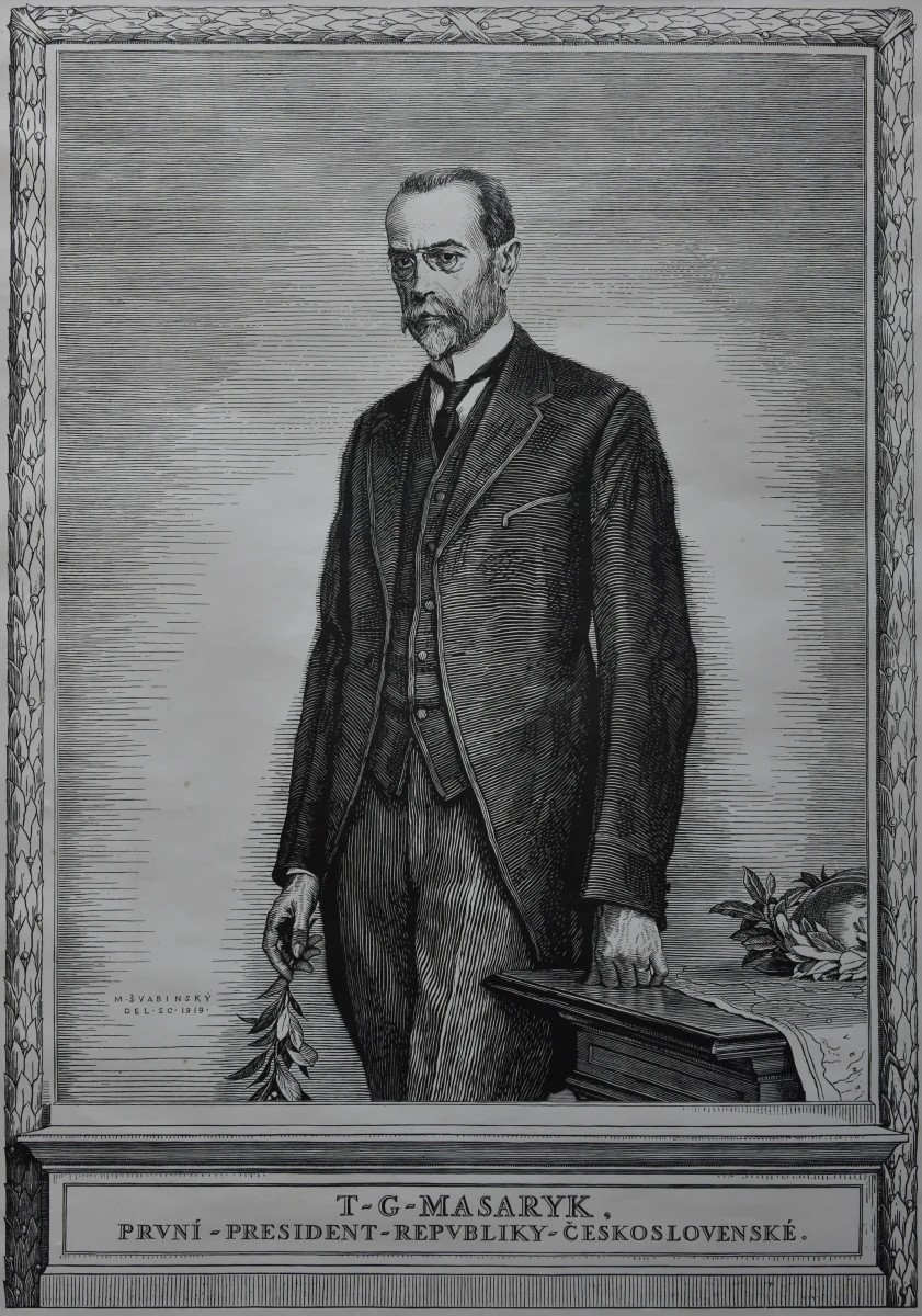 Max Švabinský, Portrét T.G. Masaryka, 1919, ZČG Max Švabinský, Portrét T.G. Masaryka, 1919, ZČG