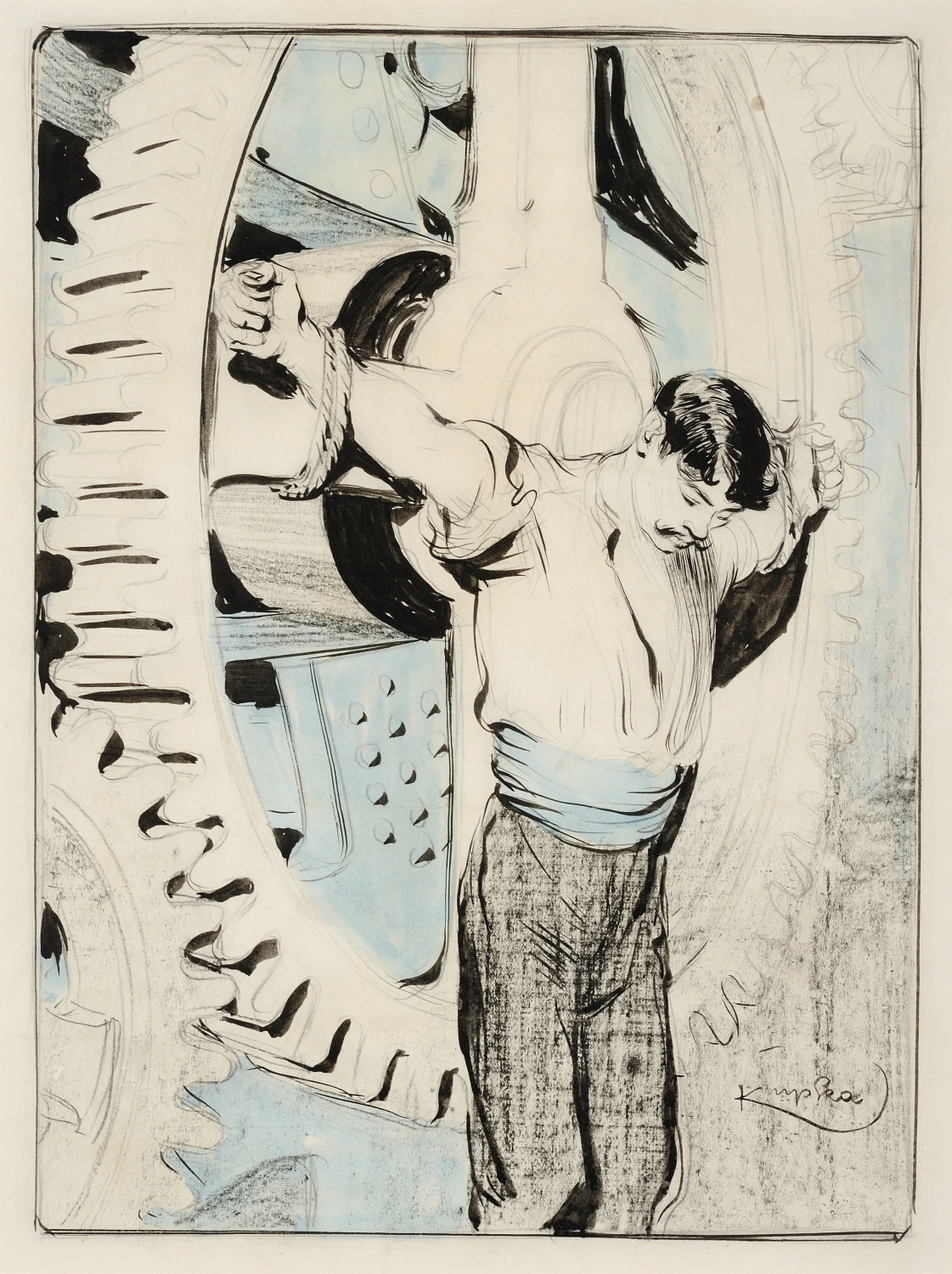 František Kupka, Ukřižovaný dělník, 1901, ZČG František Kupka, Ukřižovaný dělník, 1901, ZČG