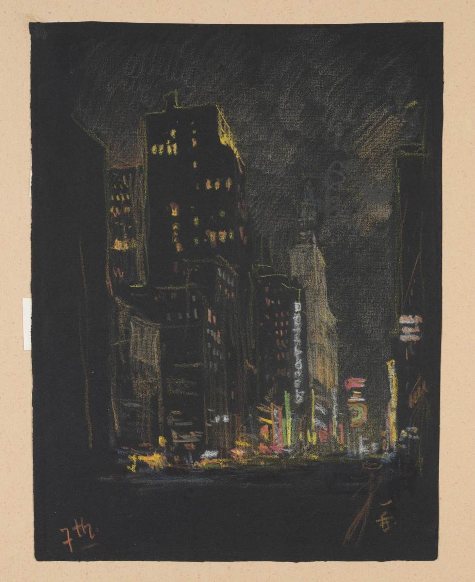 František Šimon Tavík, Z New Yorku večer, 1926, Národní galerie v Praze František Šimon Tavík, Z New Yorku večer, 1926, Národní galerie v Praze