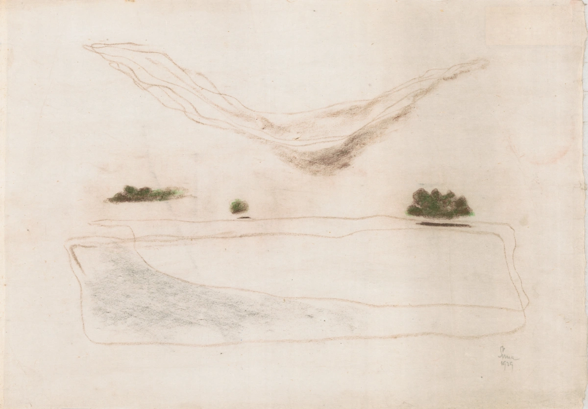 Josef Šíma, Čtyři krajinářské studie (3), 1929, ZČG Josef Šíma, Čtyři krajinářské studie (3), 1929, ZČG