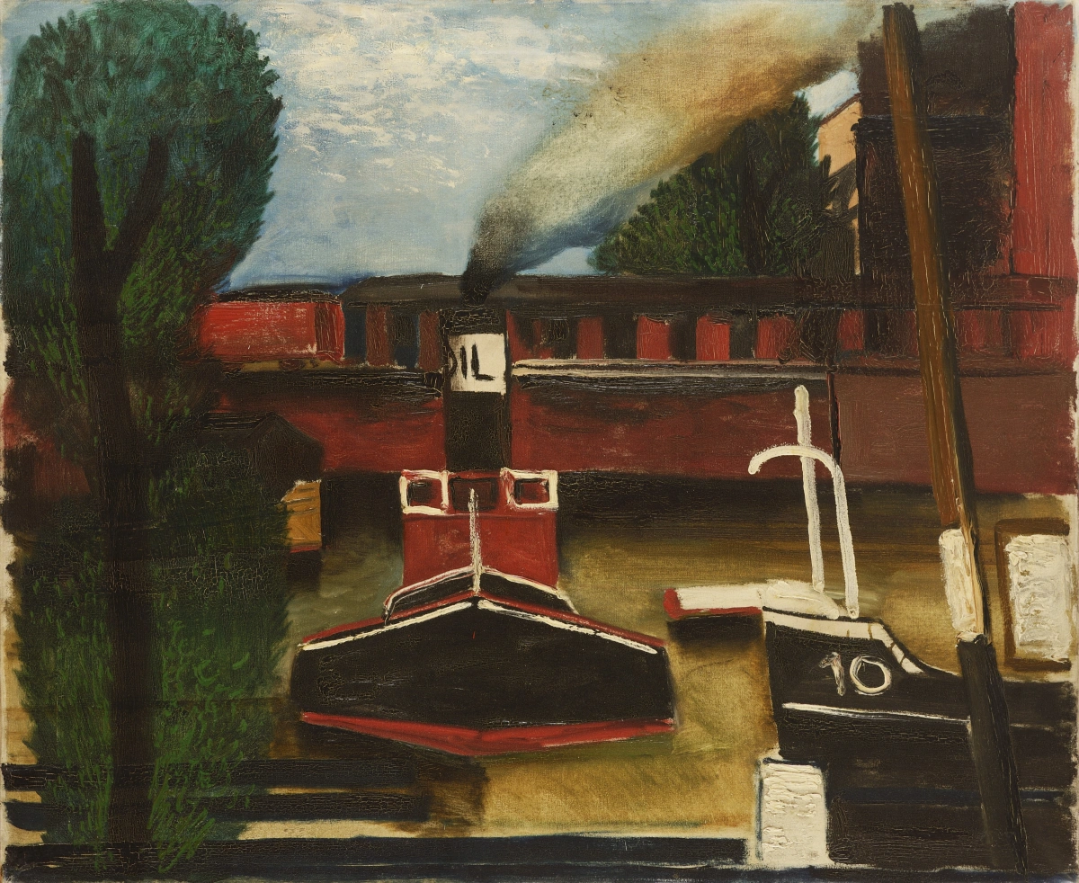 Josef Šíma, Lodě v přístavu, 1922, ZČG Josef Šíma, Lodě v přístavu, 1922, ZČG