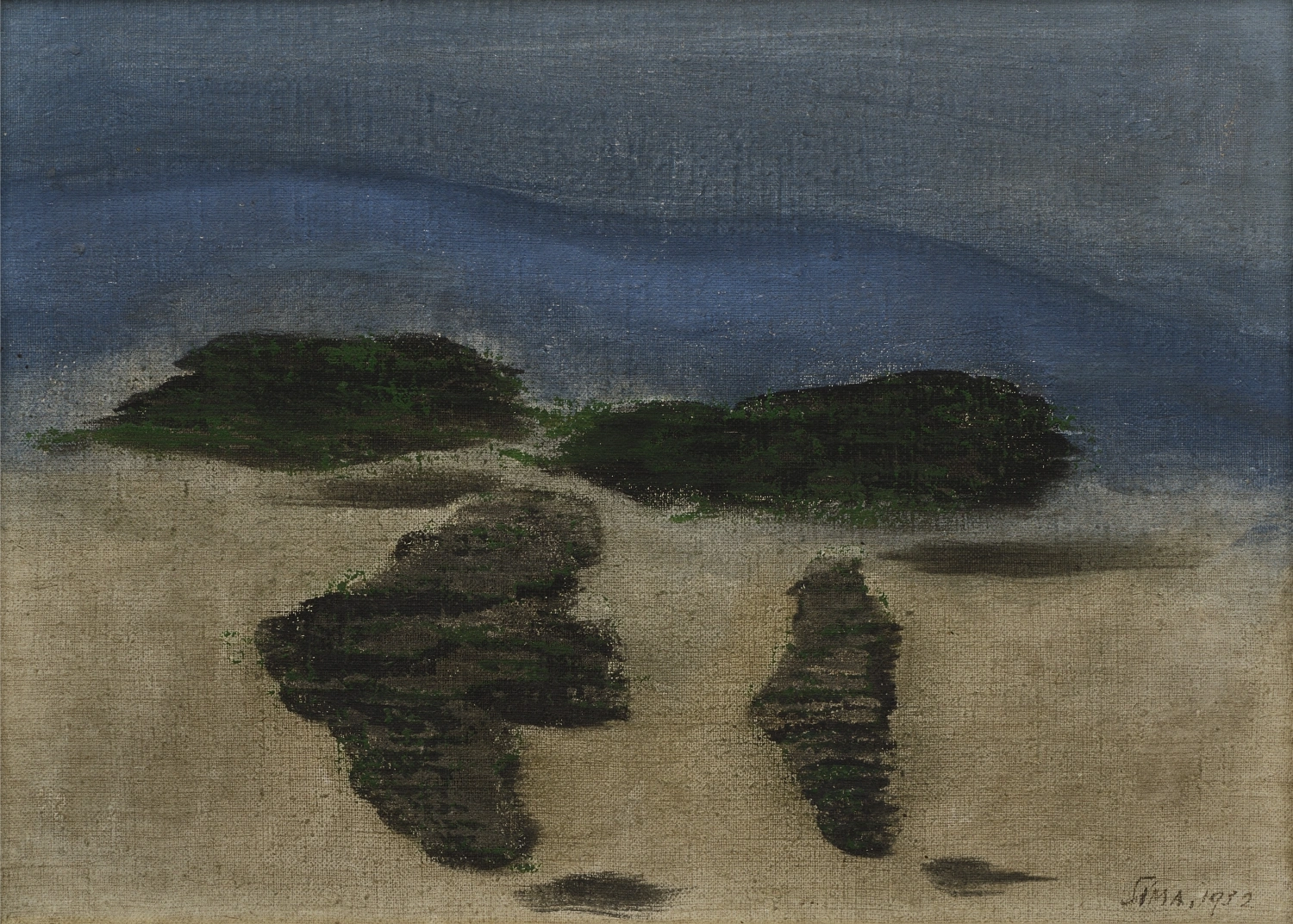 Josef Šíma, Modrá krajina, 1932, ZČG Josef Šíma, Modrá krajina, 1932, ZČG