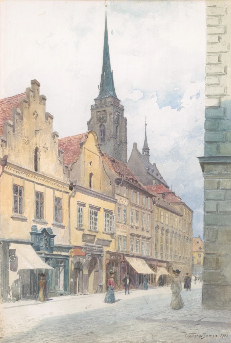 Václav Jansa, Riegrova ulice, 1905, ZČG Václav Jansa, Riegrova ulice, 1905, ZČG