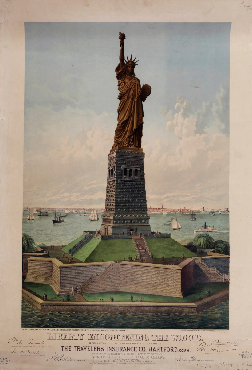 Anonymní autor, Svoboda osvětlující svět, 1883, Národní muzeum – Náprstkovo muzeum asijských, afrických a amerických kultur Anonymní autor, Svoboda osvětlující svět, 1883, Národní muzeum – Náprstkovo muzeum asijských, afrických a amerických kultur