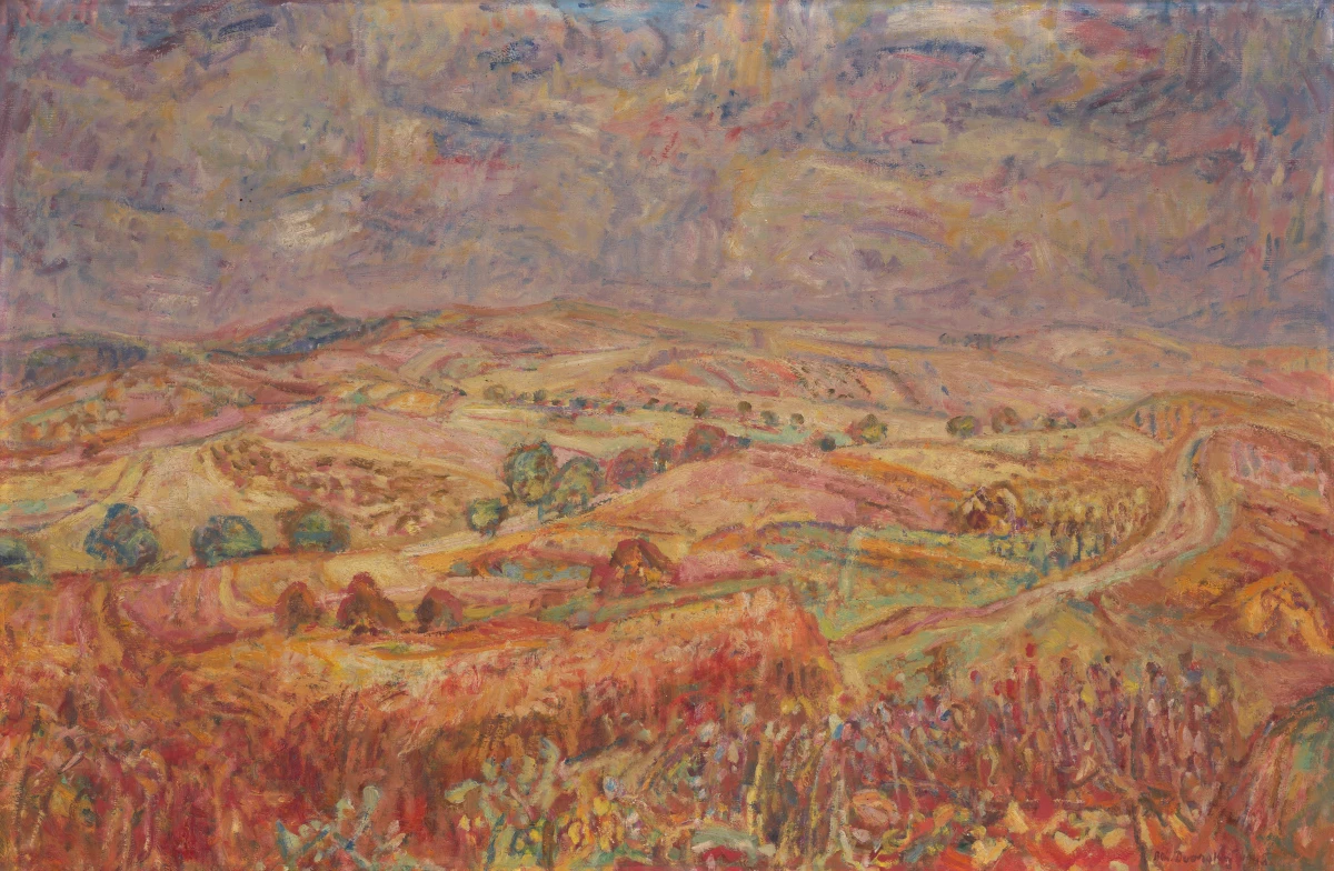 Bohumír Dvorský, Letní krajina u Podbořan, 1945, ZČG