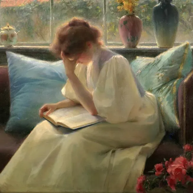 František Bruner-Dvořák, Čtenářka, 1895, Galerie Kodl