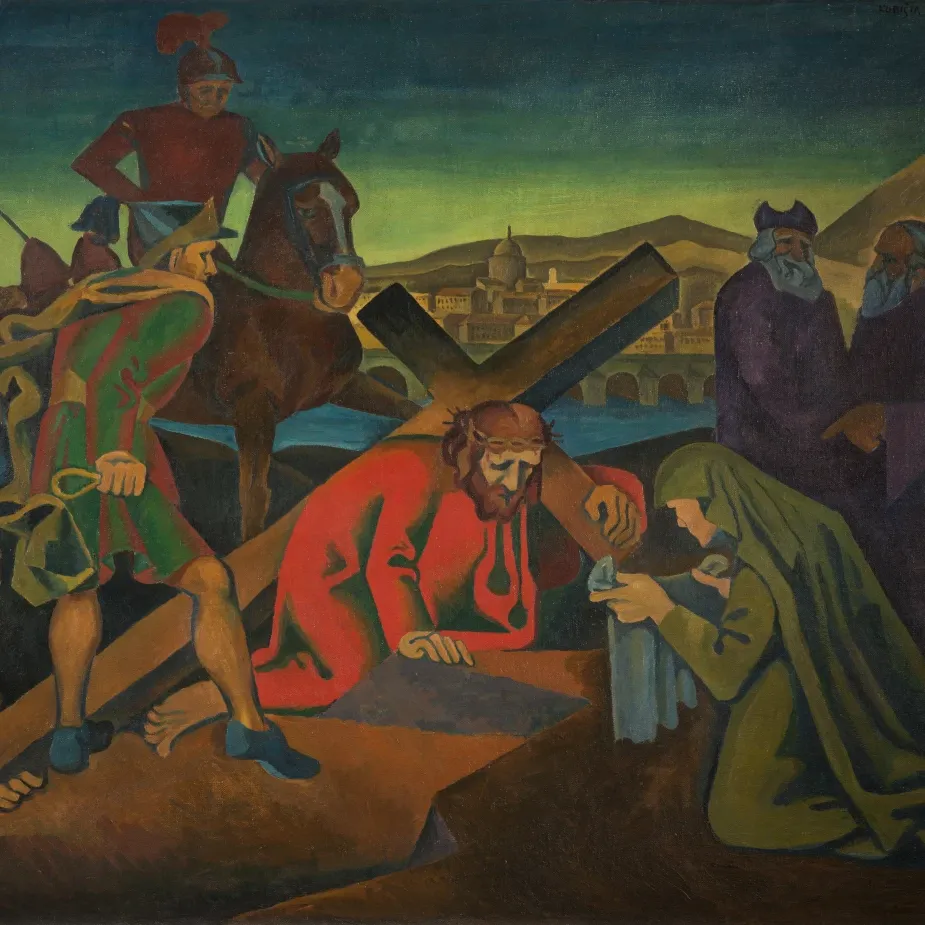 Bohumil Kubišta, Křížová cesta/Nesení kříže, 1910, ZČG