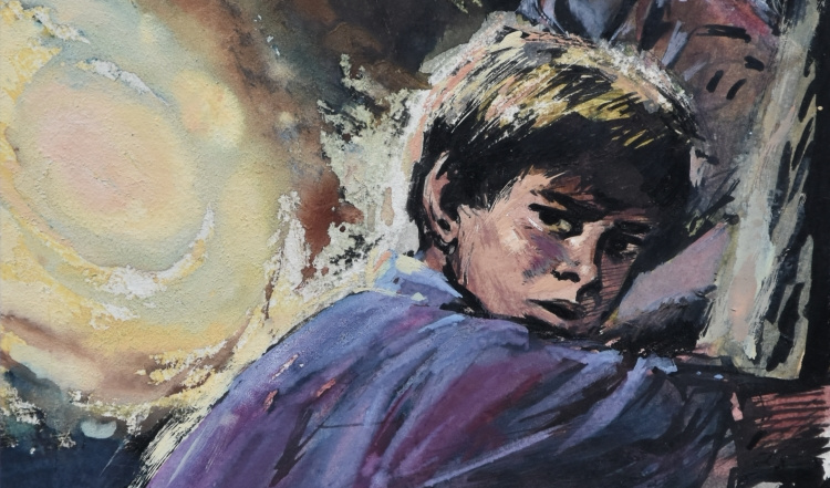 Bohumil Konečný, Dva chlapci v jeskyni při výbuchu, 1969