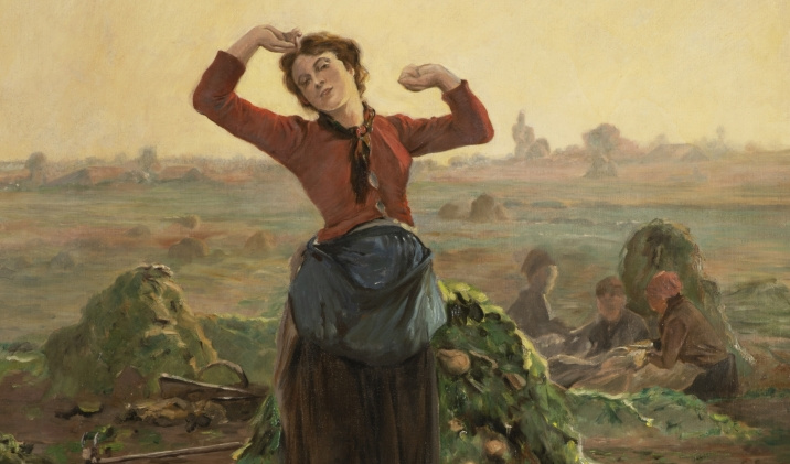 Václav Brožík, Dívka v řepném poli - Motiv z Roztok, 1899, ZČG